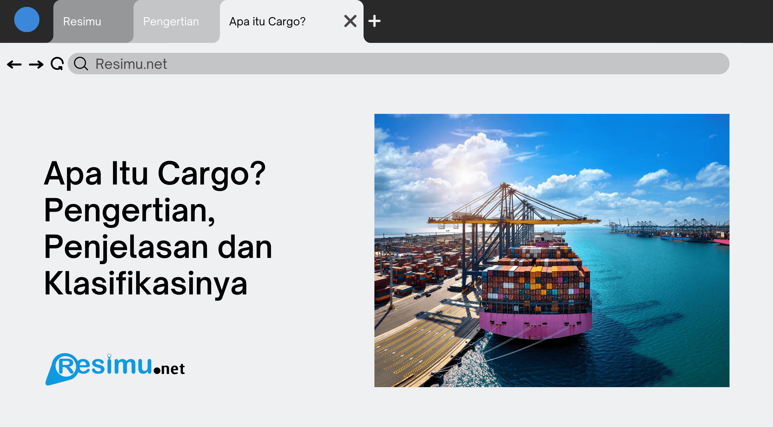Apa Itu Cargo? Pengertian, Penjelasan dan Klasifikasinya